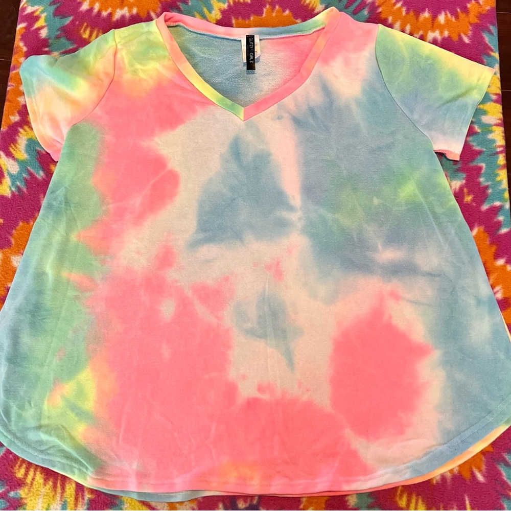 Tiedye soft pajama top sz small